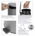 Kela Mats szemetes fehér matt 12l KL-10644 (KL-10644)