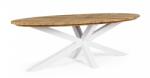 Bizzotto Masa aluminiu alb lemn maro Palmdale 240x110x77 cm (0804740_ds)