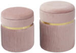 AdTrend Set 2 tabureti catifea roz 32 x 38, 36 x 44 cm (74379)