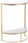 AdTrend Consola fier auriu marmura 60 x 30 x 80 cm (85399)