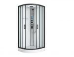 Sanotechnik AUSTIN komplett hidromasszázs zuhanykabin elektronikával, fekete kerettel (CL20B) - zuhanystore