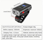  Led USB Type-C első-hátsó kerékpár lámpa szett (LED-USB-Type-C-kerekpar-lampa-szett)