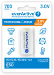 everActive 16340 650mAh RCR123A mikro USB újratölthető 3V Lithium fotóelem (everActive-16340-650-3V)