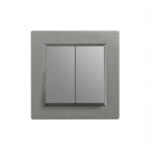 Leziter Nova csillárkapcsoló 10A 250V 105 szürke kerettel (LN1KERV-SZ_LN105-SZ) - homelux