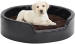 vidaXL 69x59x19 cm black/brown plush/pleather 171257