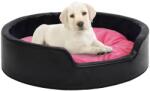 vidaXL 90x79x20 cm black/pink plush/pleather 171275