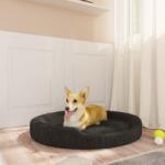 vidaXL 90x70x23 cm black plush 171395