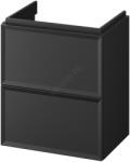 Cersanit S1021-006 - Висящ шкаф за баня под мивка MILLE SLIM 50x35 cm, черен (CS0255)