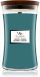 WoodWick Evergreen Cashmere ароматна свещ с дървен фитил 610 гр