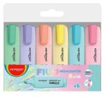 Keyroad Szövegkiemelő készlet vágott hegyű, lapos test 6 db/bliszter FluoPastel pasztell színek (KEYROAD_38510) (KEYROAD_38510)
