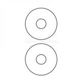  Etikett címke, CD-hez 117mm100 lap, 2 címke/lap (ETIKCD117) (ETIKCD117)