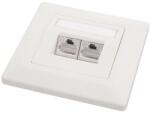 Solarix Aljzat Solarix CAT6 STP 2 x RJ45 süllyesztett fehér (23100094)