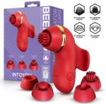 INTOYOU Beeny Vibrating Stimulator with Multifunction Caps Red