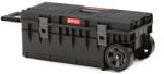 Qbrick System Szerszámosláda, Qbrick Patrol System One Longer Basic, 63, 5 × 24, 5 × 23 cm, fekete, 50 l, kerekes, 3 állítható rekesszel, kivehető rekeszek, hosszú szerszámokhoz (TC239306)