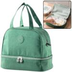 LEAN Termozsák, LEAN, zöld, 27x25x16cm, két rekesszel, állítható pánttal (24941)