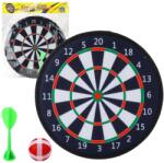 LEAN TOYS Darts tábla, LEAN TOYS, klasszikus, 28 cm, golyó és darts készlet, fekete-fehér piros-zöld díszítésekkel (26747-0)