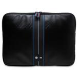 CG Mobile Bmw carbon blue stripes tabletvédő fekvő, eco bőr hatású laptop/notebook/tablet, univerzális, 14" méret, karbon minta, fekete (BMCS14COMSCAKL)
