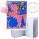 Lean A5-ös jegyzetfüzet 80 oldallal, LEAN, unikornisok, holografikus, konfetti, rózsaszín (21658)