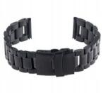 Jordan Kerr Fekete Acél Masszív Karkötő 18 mm-ES Karórához (czarna bransoleta z pełnych ogniw 18 mm)