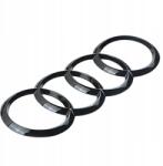 Sticker Bélyegző Embléma Audi Q7 SQ7 Fekete Fényes Hátsó Ajtó 230MM Ajándék