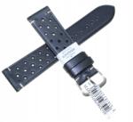 Morellato Fekete Perforált Bőr Olasz Szíj Morellato Brahms 22 mm X5807 (Pasek do zegarka ręcznie szyty włoski)