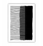  Minimalista Poszter Fekete-Fehér Vonalakkal Modern Fali Dekoráció A4