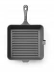 HENDI Öntöttvas serpenyő grillezéshez 265x265x(h)50mm, fekete (629369)