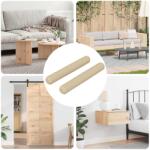 vidaXL Fa dübelek 2 pcs Barna Ø8 x 50 mm Tömör fa (864370)