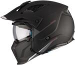MT Helmets MT Streetfighter SV S Solid A1 nyitott motoros bukósisak állvédővel fekete matt irídium napellenzővel