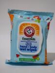  Arm & Hammer Essentials Kids kéz- és testápoló nedves törlőkendők - Görögdinnye-kivi 30 db
