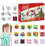  16KA Adventi Naptár Fém Puzzle 24 Gyerekeknek És Felnőtteknek (Odblokuj miks kostki)