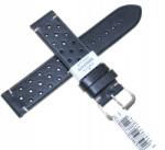 Morellato Fekete Perforált Bőr Olasz Szíj Morellato Brahms 20 mm X5807 (Pasek do zegarka ręcznie szyty włoski)