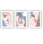  Poszter szett, absztrakt arcok, minimalista poszter az irodába