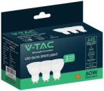 V-TAC GU10 LED spot égő 3 db/csomag 6W természetes fehér 110° - SKU 2119311 (2119311)