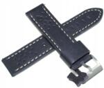 Diloy Fekete Bőr Óraszíj 22 mm Diloy 398 (398.22.58)
