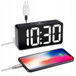  Digitális Ébresztőóra Led Riasztó Eachui Usb Fekete MHP6010-D (4620359841299)