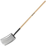 PALISAD 235х355 9 ágú forgató villa, kovácsoltvas, fa lakkozott nyél 1500 mm (638147)