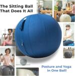  Backerz Ülőlabda ergonomikus irodai és otthoni bútor, 55 cm, fekete (8719992724307)