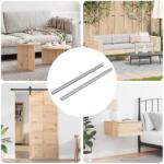 vidaXL Menetes Rudak 2 pcs Ezüst M6 x 120 mm Fém (864445)