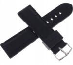 Tekla Fekete Szilikon Sima Óraszíj 24 mm Tekla S10.24 (S10.24)