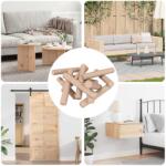 vidaXL Fa dübelek 12 pcs Barna Ø6 x 40 mm Tömör fa (864365)