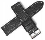 Jordan Kerr Fekete Egyenes Porózus Matt Bőr Óraszíj Adriatica 24 mm (ADR24.016.01)