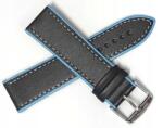 Jordan Kerr Fekete Kék Sima Matt Bőr Óraszíj Adriatica 24 mm (ADR24.017.01)