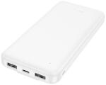 hoco. J118W Külső Akkumulátor - 10000 mAh, Vezetékes Töltés, Fehér