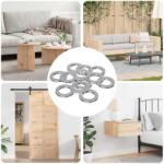 vidaXL Alátétek 12 pcs Ezüst 10 x 10 x 1, 2 mm Vas (864452)