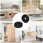 vidaXL alkalmas lapos alátéthez 2 pcs Fekete ∅15 x 3 mm PVC kopolimer (864592)