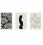  Absztrakt poszter szett falra, boho stílusú dekoráció A3