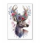 Szarvasi Virágokban Poszter Akvarell Művészi Fali Dekoráció