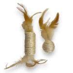 Mpets Natura tollas szizálhenger/golyó macskajáték 20x3, 5cm/12cmx4, 5cm (M20601399)