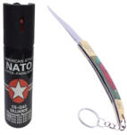 DEPOX Set spray cu piper si cutit model spaniol 20.5 cm, auto-aparare, 90 ml (0196)